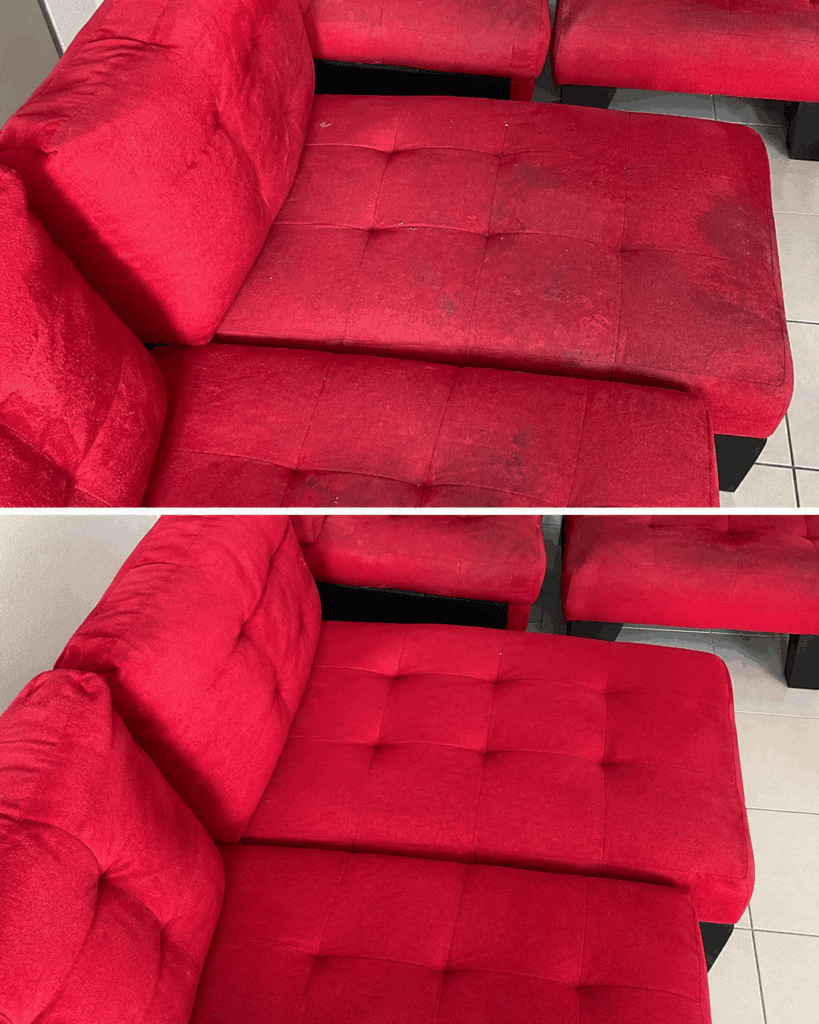 So wird ein verschmutztes Stoffsofa wieder sauber – ohne teure Spezialreiniger