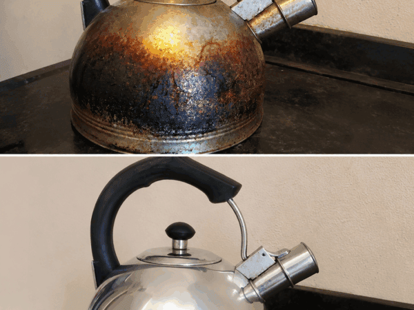 Eingebrannter Schmutz am Wasserkessel? Mit diesem einfachen Küchen-Trick glänzt Edelstahl wieder