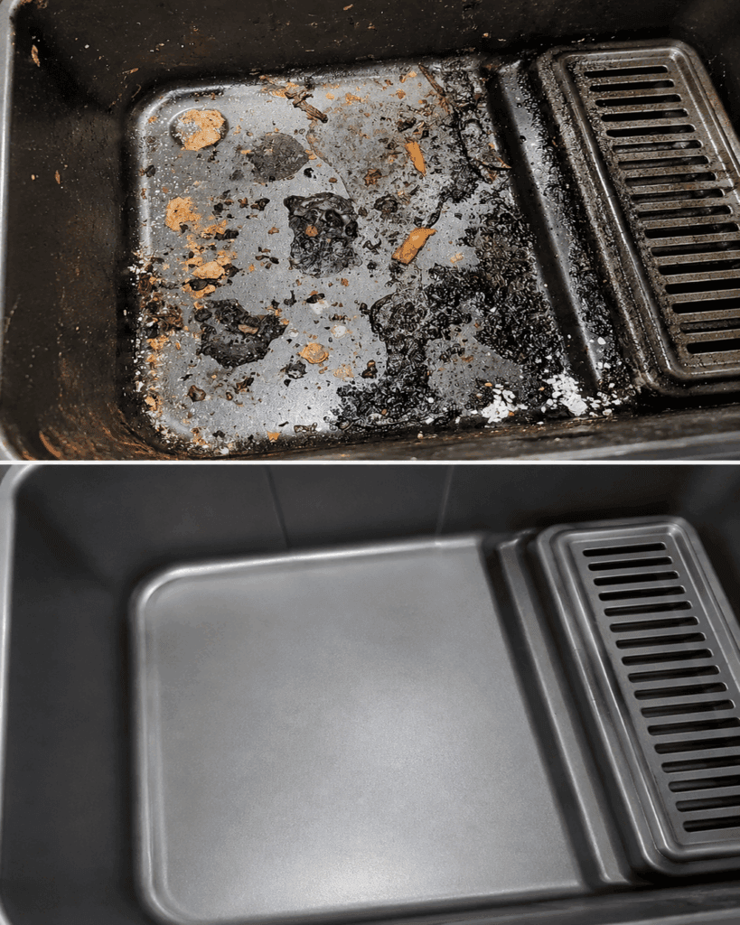 Ich schrubbe meine Heißluftfritteuse nicht mehr – so wird selbst eingebranntes Fett wieder sauber