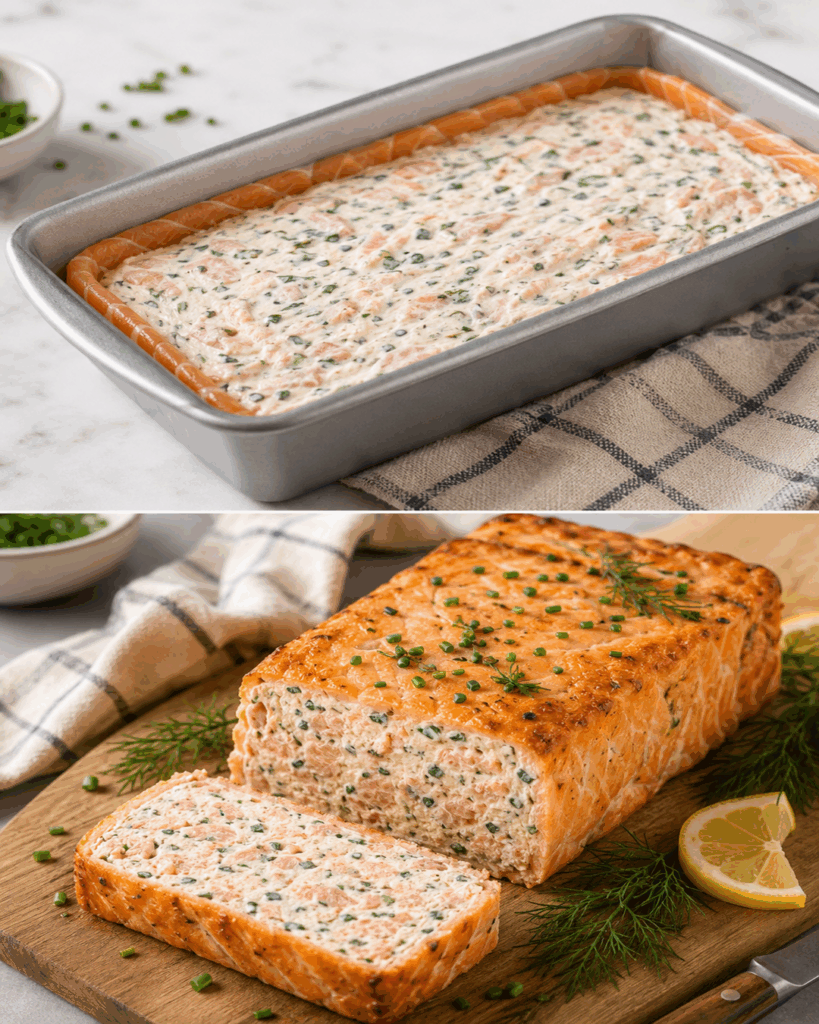 Diese Lachs-Terrine mit Kräutercreme sieht beeindruckend aus – und gelingt ganz einfach
