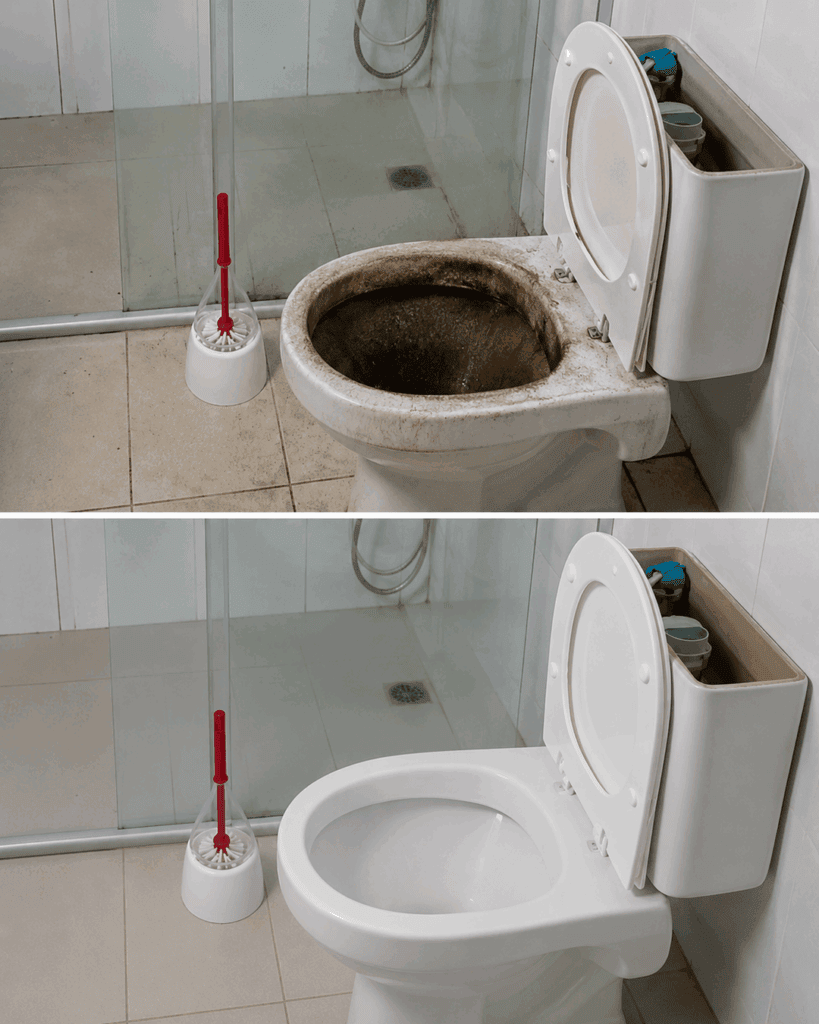 Extrem verschmutzte Toilette reinigen: So lösen Sie Kalk, Urinstein und braune Ablagerungen richtig