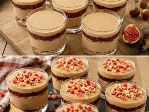 Cremiges Haselnuss-Feigen-Dessert im Glas – herrlich nussig, fruchtig und einfach vorzubereiten