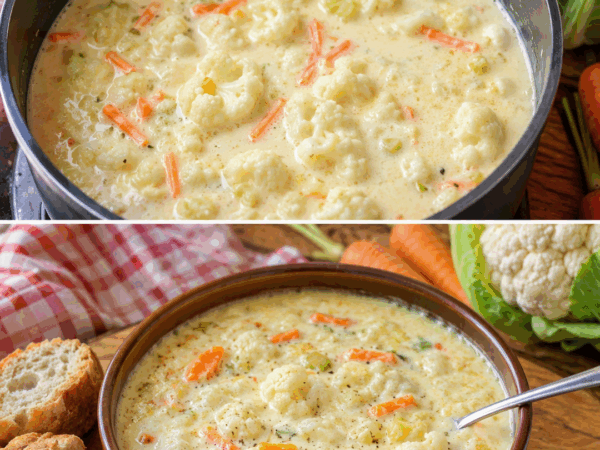 Cremige Blumenkohlsuppe mit Karotten – einfach, herzhaft und wunderbar sämig