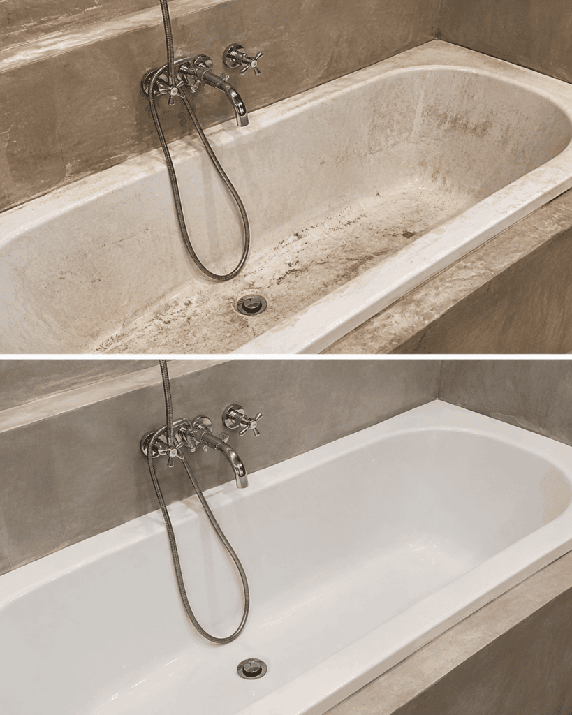 Stark verschmutzte Badewanne reinigen: Diese Methoden lösen Seifenreste, Kalk und Schmutz zuverlässig