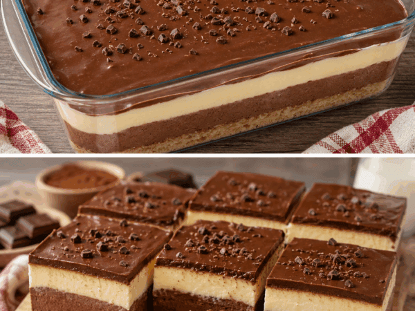 Cremiger Vanille-Schoko-Kühlschrankkuchen ohne Backen – ein Schichtdessert, das alle lieben