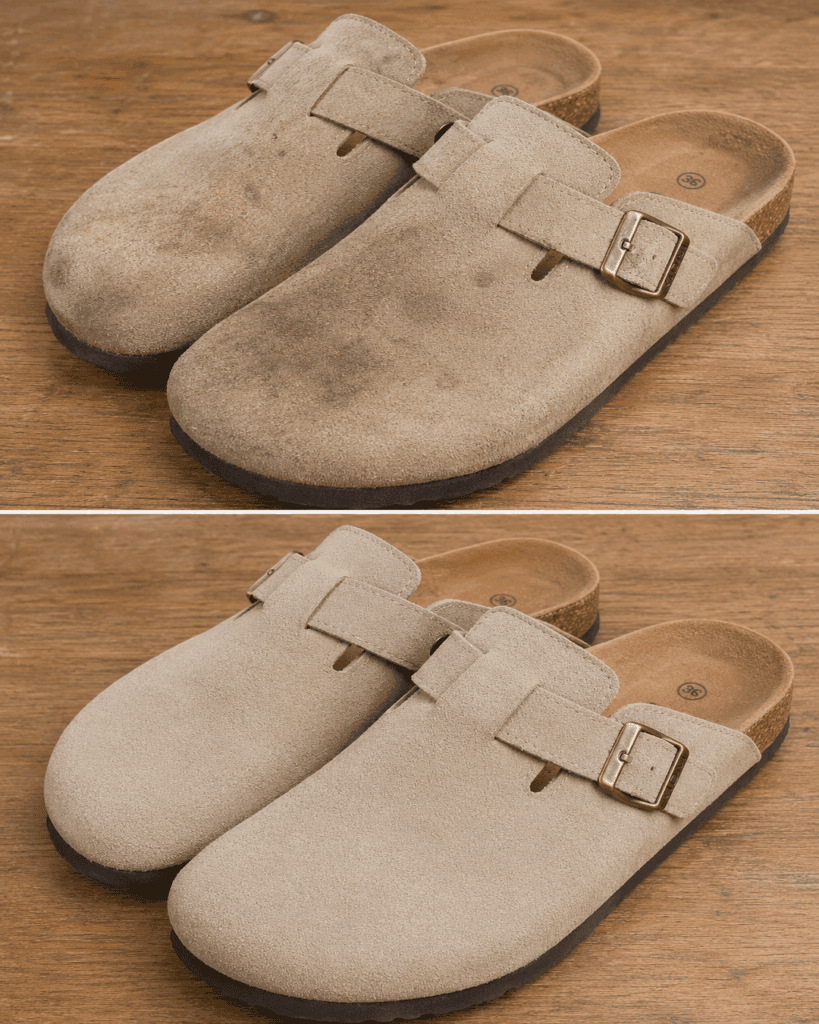 Wildleder-Clogs wieder schön bekommen: So verschwinden Schmutz und Flecken, ohne das empfindliche Material zu ruinieren