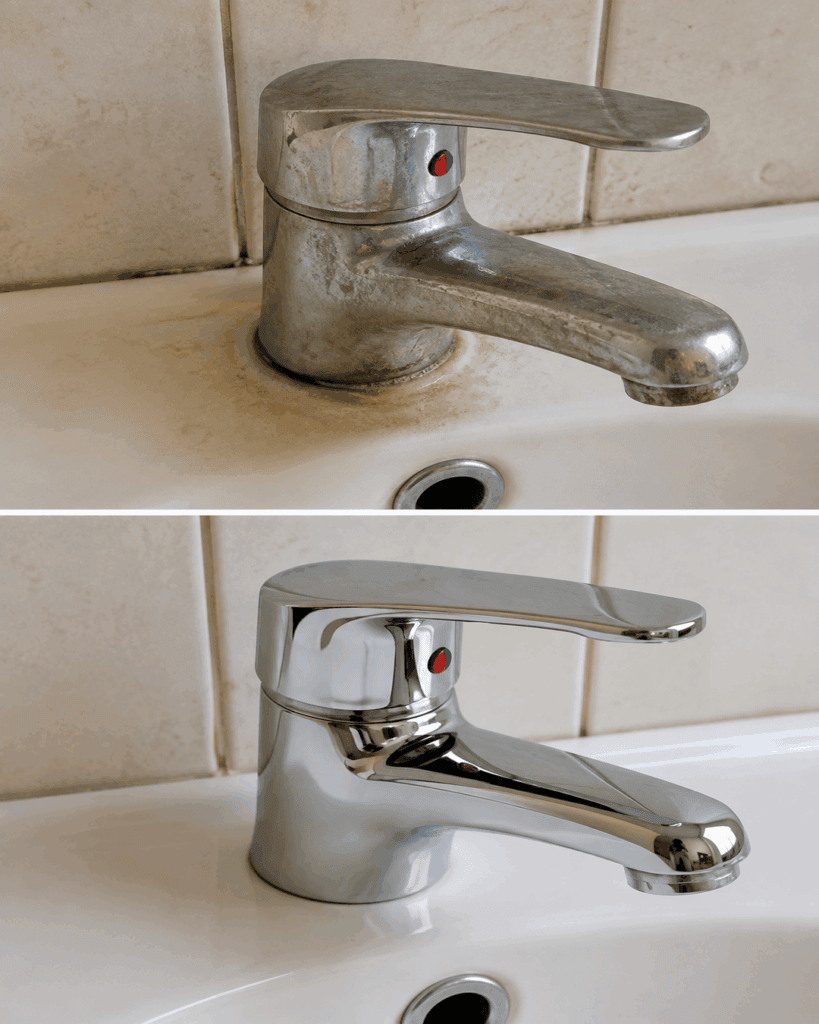 Wasserhahn entkalken und pflegen: Essig, Spülmittel und der Perlator