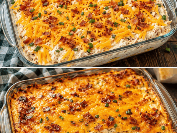 Cremiger Chicken-Bacon-Cheddar-Auflauf – herzhaft, käsig und unwiderstehlich saftig