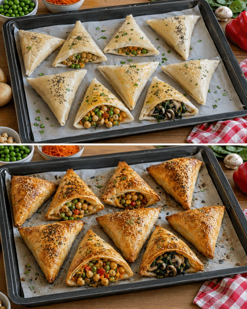 Knusprige vegane Gemüse-Samosas aus dem Ofen – 5 köstliche Füllungen für jeden Geschmack