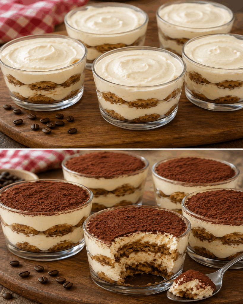 Cremiges Tiramisu im Glas ohne Backen – einfach vorbereitet und unwiderstehlich lecker