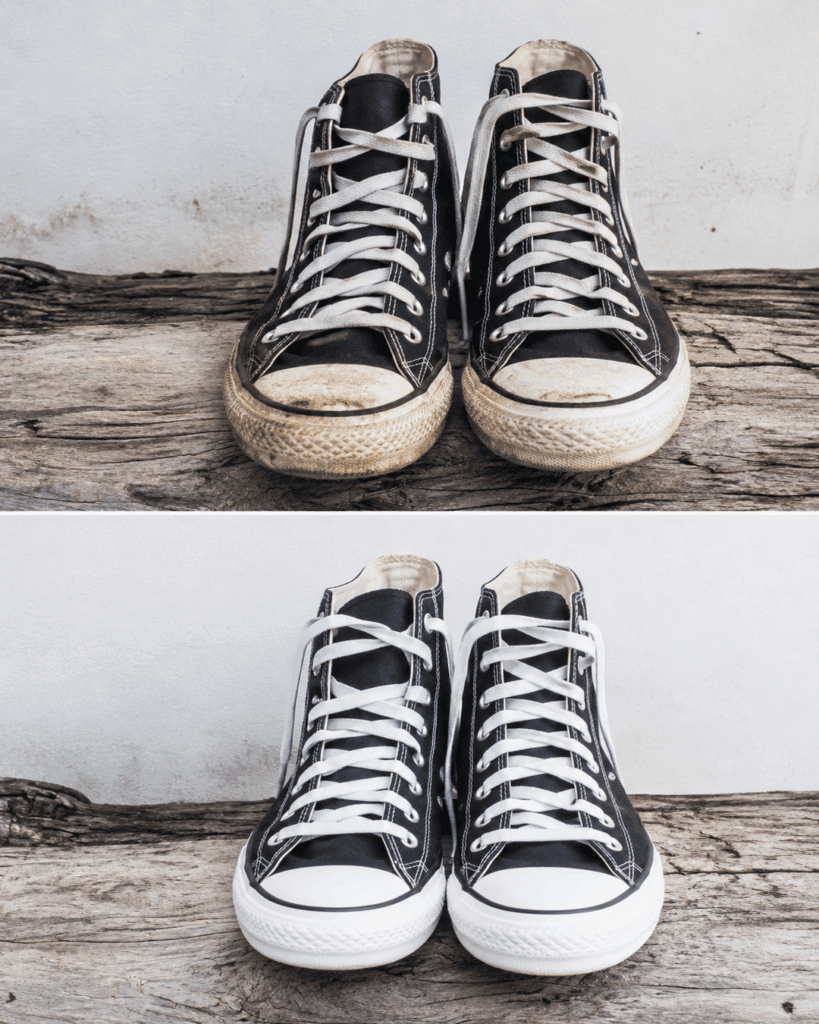 Schlammflecken auf Stoff-Sneakern entfernen: So werden Schuhe und weiße Sohlen wieder sauber