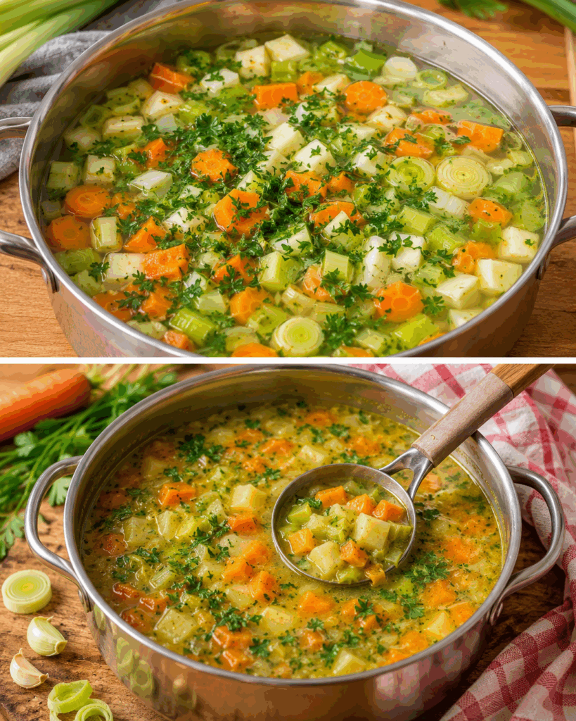 Diese herzhafte Gemüsesuppe macht angenehm satt – einfach, günstig und voller Geschmack