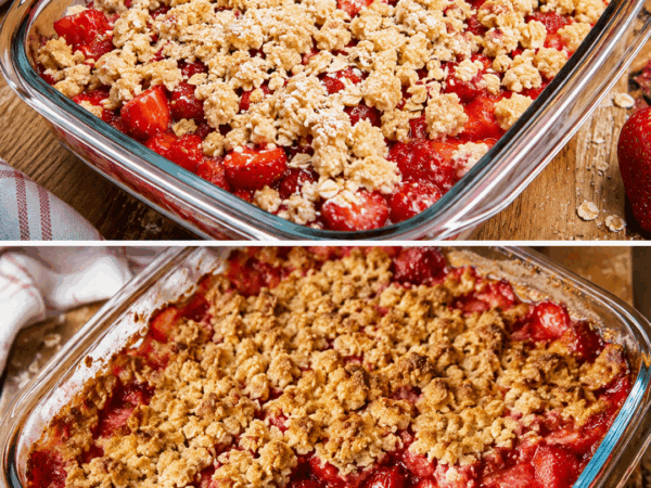 Knuspriger Erdbeer-Crumble: Dieses einfache Sommerdessert ist in 15 Minuten vorbereitet