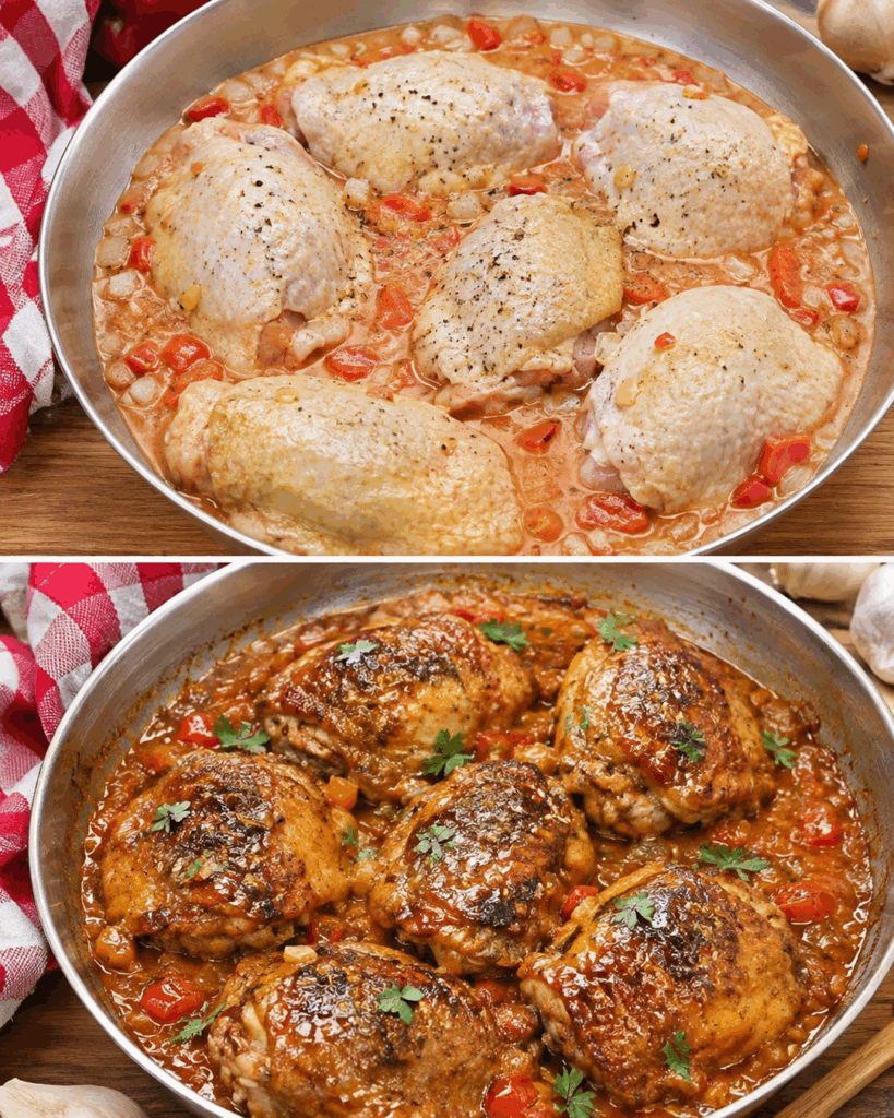 Hähnchen in cremiger Kokos-Tomaten-Sauce – saftig, würzig und herrlich unkompliziert