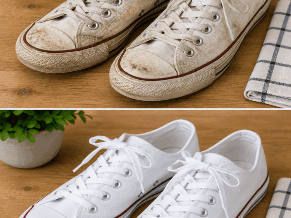 Weiße Stoffschuhe wieder sauber bekommen: So verschwinden Schmutz und Flecken schonend