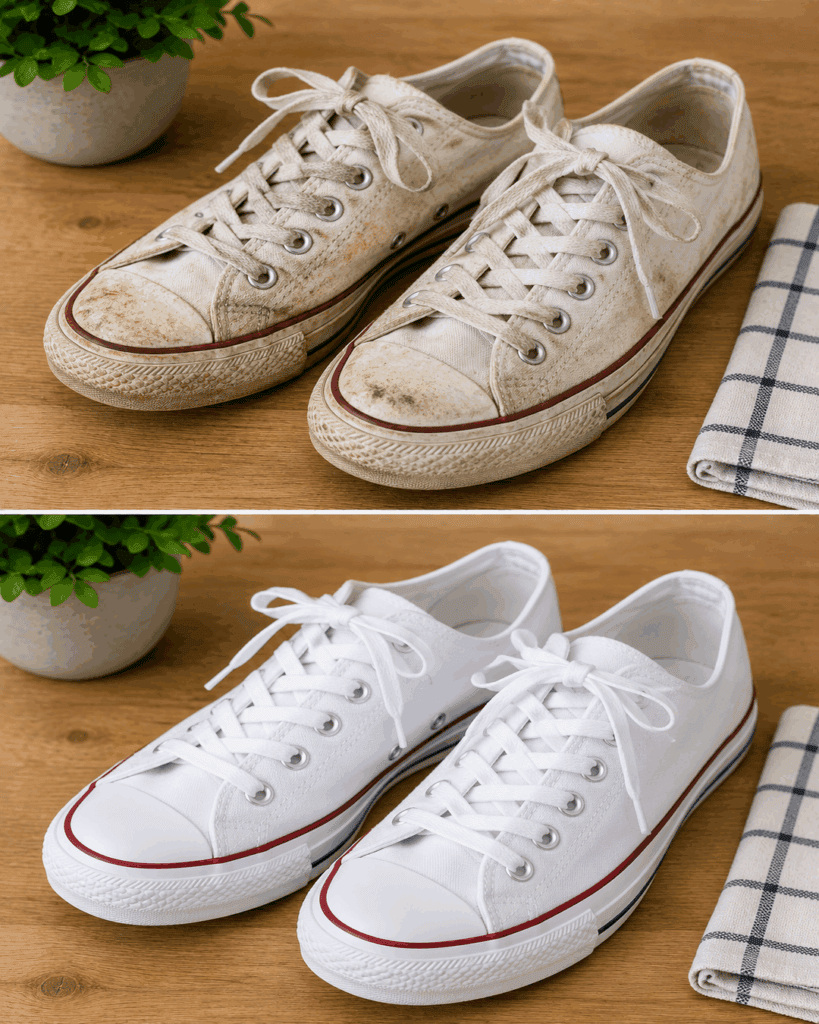 Weiße Stoffschuhe wieder sauber bekommen: So verschwinden Schmutz und Flecken schonend