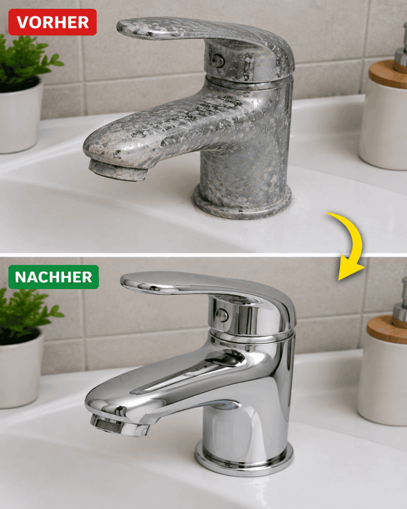 Verkalkter Wasserhahn? Mit dieser einfachen Methode glänzt er wieder wie neu