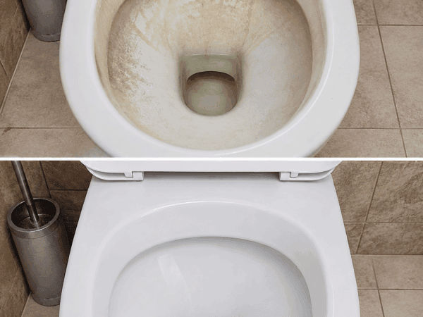 Vergilbte Toilette wieder sauber bekommen: So verschwinden Kalk, Urinstein und braune Ablagerungen
