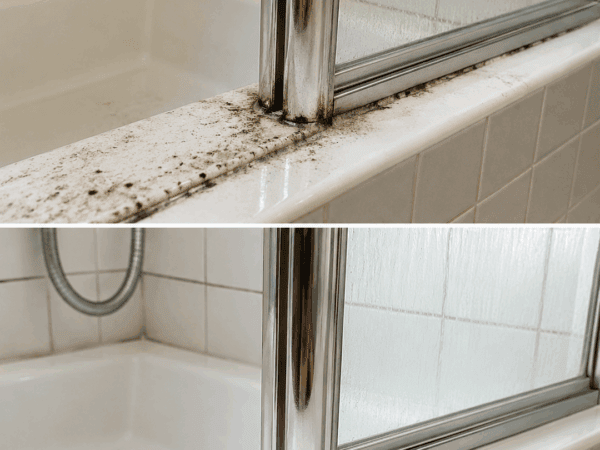 Schwarze Silikonfugen in der Dusche: was gegen Schimmel wirklich hilft