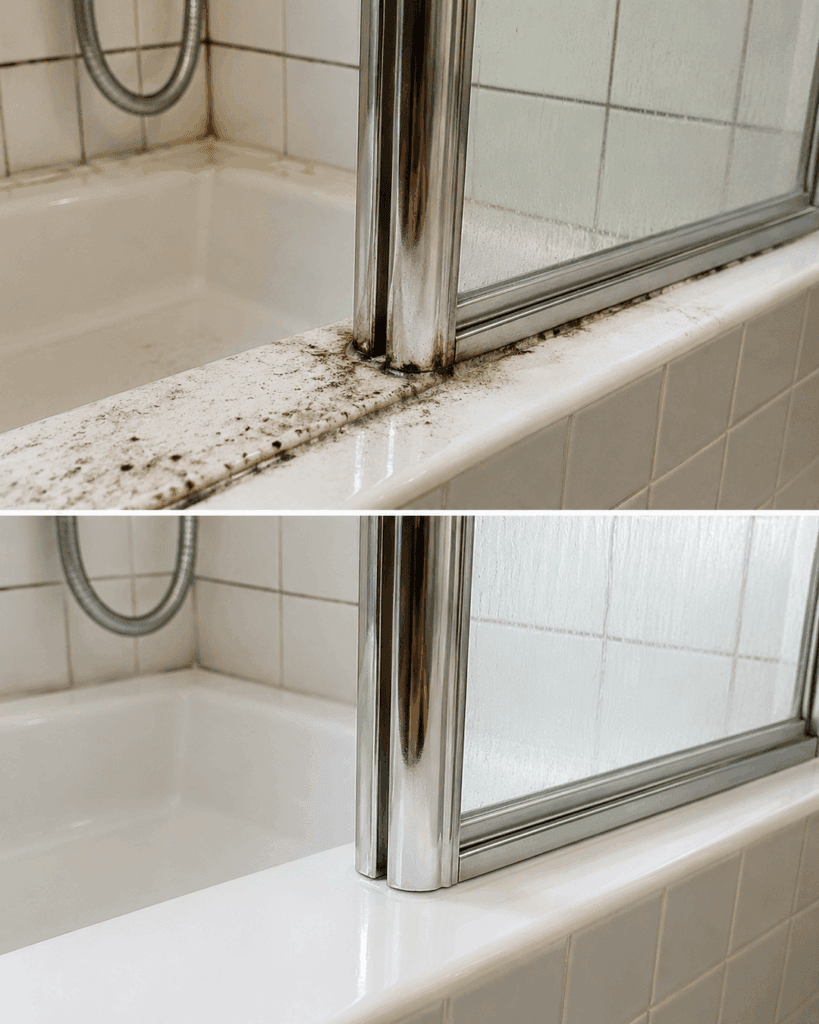 Schwarze Silikonfugen in der Dusche: was gegen Schimmel wirklich hilft