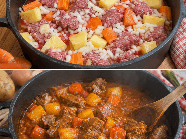 Deftiger Bauerntopf mit Hackfleisch, Kartoffeln und Möhren – einfach, herzhaft und wunderbar sämig