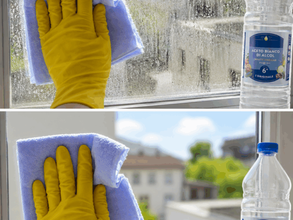 Streifenfreie Fensterscheiben mit verdünntem Haushaltsessig
