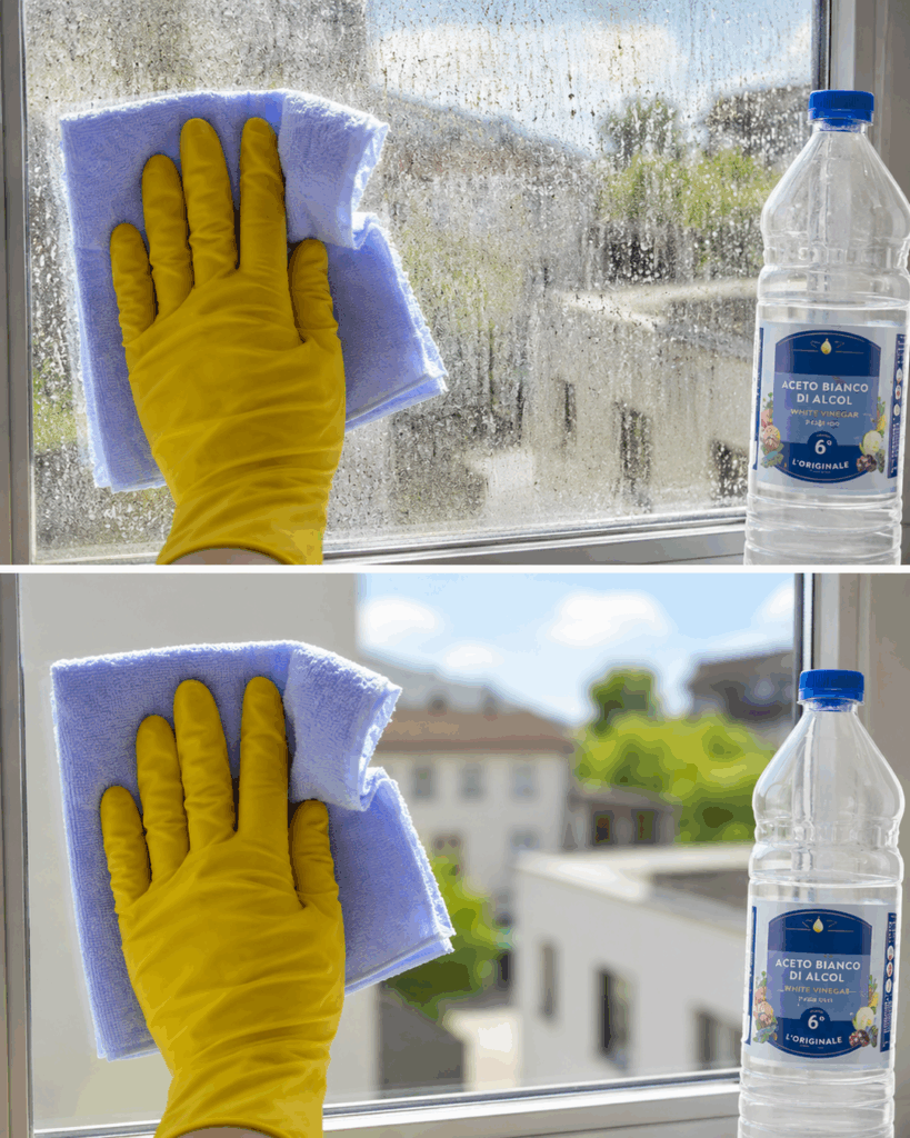 Streifenfreie Fensterscheiben mit verdünntem Haushaltsessig