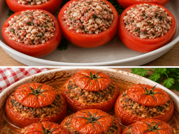 Gefüllte Tomaten mit Hackfleisch und Reis – saftig aus dem Ofen