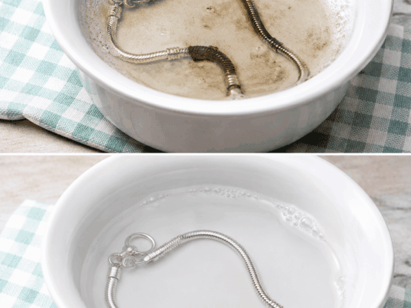 Angelaufenes Silber mit Natron und Alufolie wieder zum Glänzen bringen