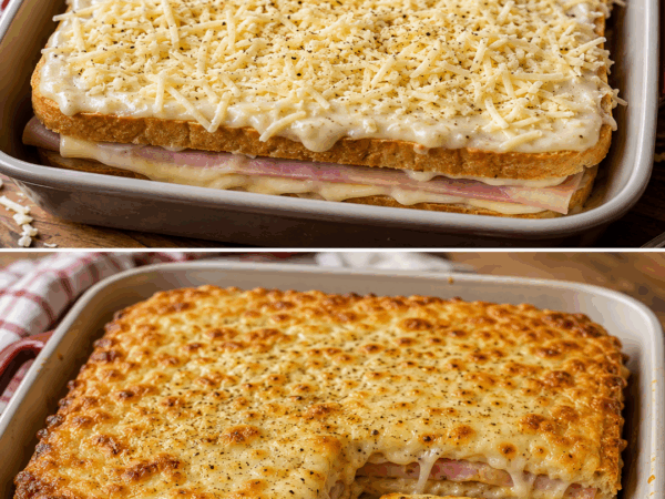 Überbackener Croque Monsieur aus dem Ofen – extra cremig mit Schinken und Käse