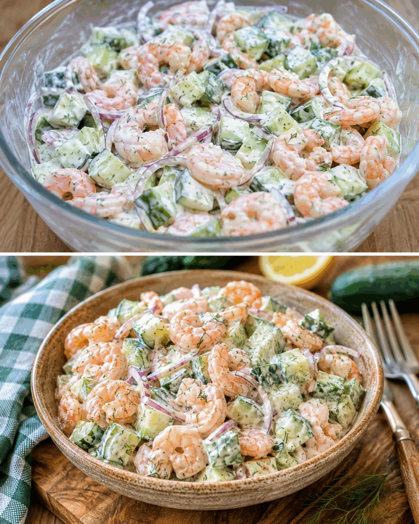 Cremiger Garnelen-Gurken-Salat – frisch, knackig und in 15 Minuten fertig