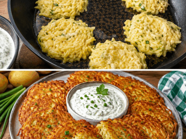 Knusprige Kartoffelpuffer wie bei Oma mit Kräuterquark