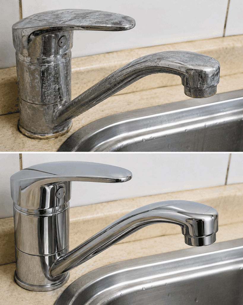 Verkalkter Wasserhahn? Mit dieser einfachen Methode glänzt er wieder wie sauber