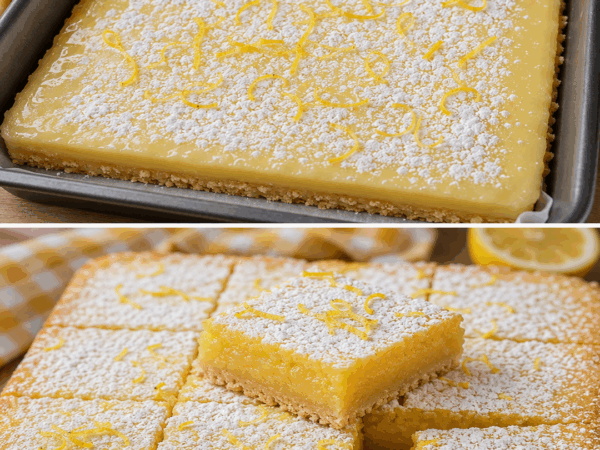 Zitronenschnitten mit cremiger Füllung – herrlich frisch, saftig und einfach gebacken