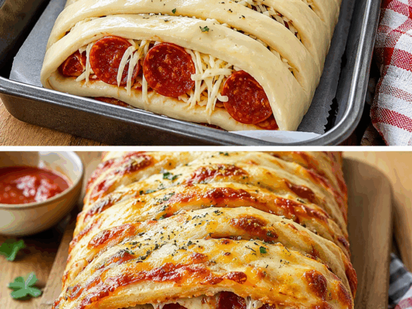 Knuspriger Pepperoni-Stromboli mit extra Käse – dieser Pizza-Rollentraum begeistert die ganze Familie