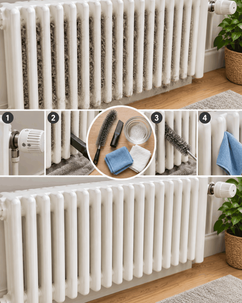 Radiator voller Staub? Mit dieser gründlichen Methode werden selbst enge Zwischenräume wieder sauber