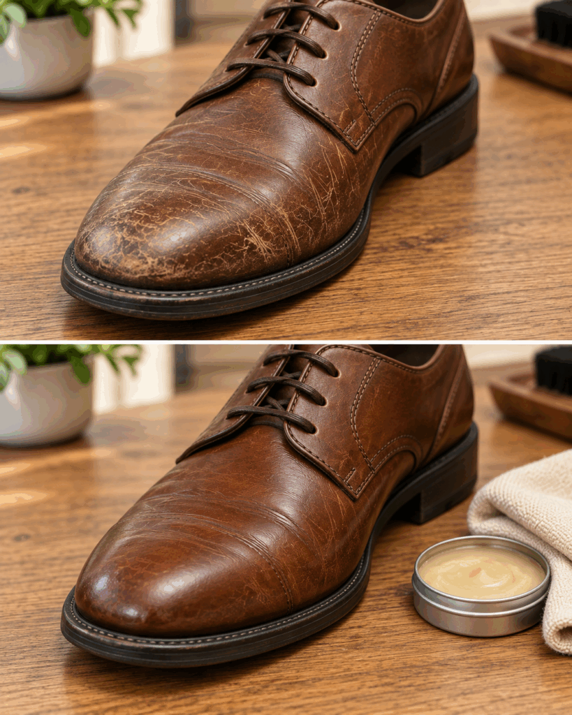 Zerkratzte Lederschuhe sehen alt aus? So werden leichte Schrammen wieder fast unsichtbar