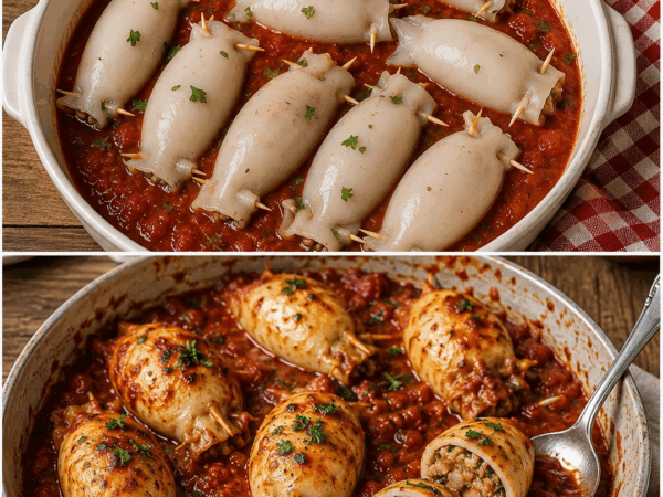 Diese gefüllten Calamari in Tomatensauce sind pures Familienessen – so saftig gelingt die mediterrane Füllung