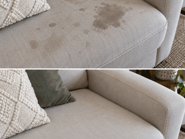 Ich dachte, diese Flecken auf dem Sofa wären dauerhaft – dann habe ich diese einfache Methode ausprobiert