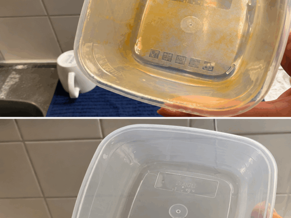 Fettige Plastikdosen wieder sauber bekommen: So löst du Ölfilm und hartnäckige Verfärbungen