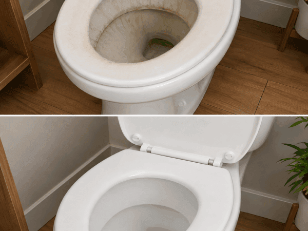 Toilette wieder strahlend weiß: So entfernst du gelbe Ablagerungen und Kalkränder gründlich