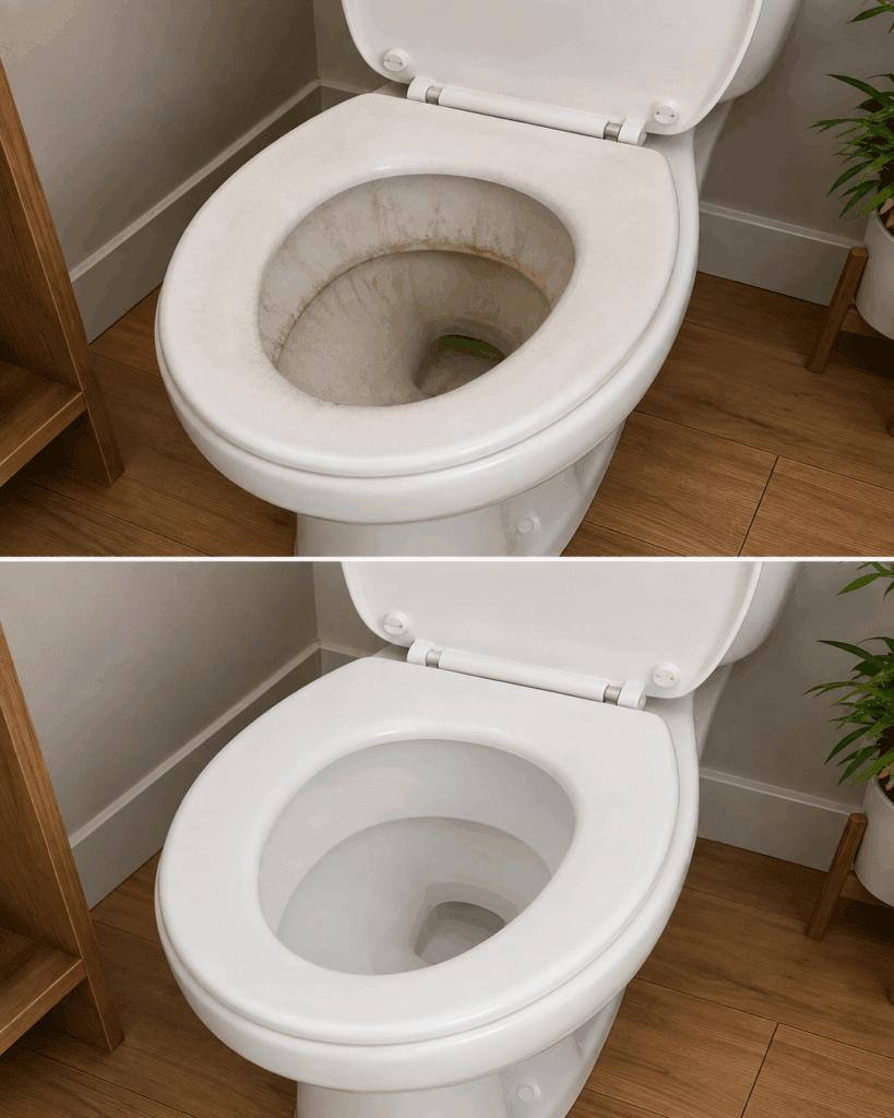 Toilette wieder strahlend weiß: So entfernst du gelbe Ablagerungen und Kalkränder gründlich