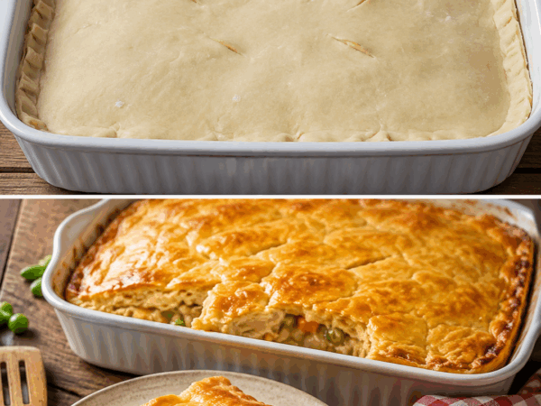 Cremige Hähnchen-Pastete unter goldener Blätterteighaube – dieses Familienessen macht alle satt und glücklich