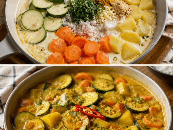 Cremiges Gemüse-Curry mit Kokosmilch – einfach, würzig und in 40 Minuten fertig