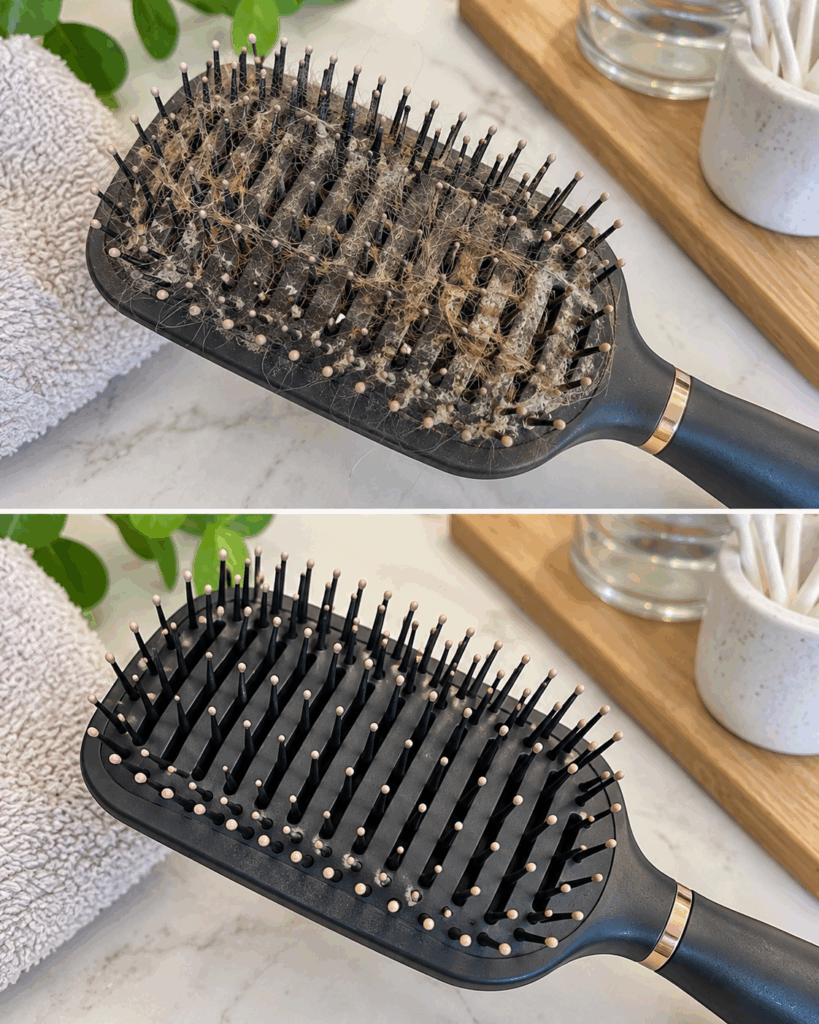 So bekommst du deine Haarbürste wieder richtig sauber – Fett, Staub und Rückstände aus jeder kleinen Rille entfernen