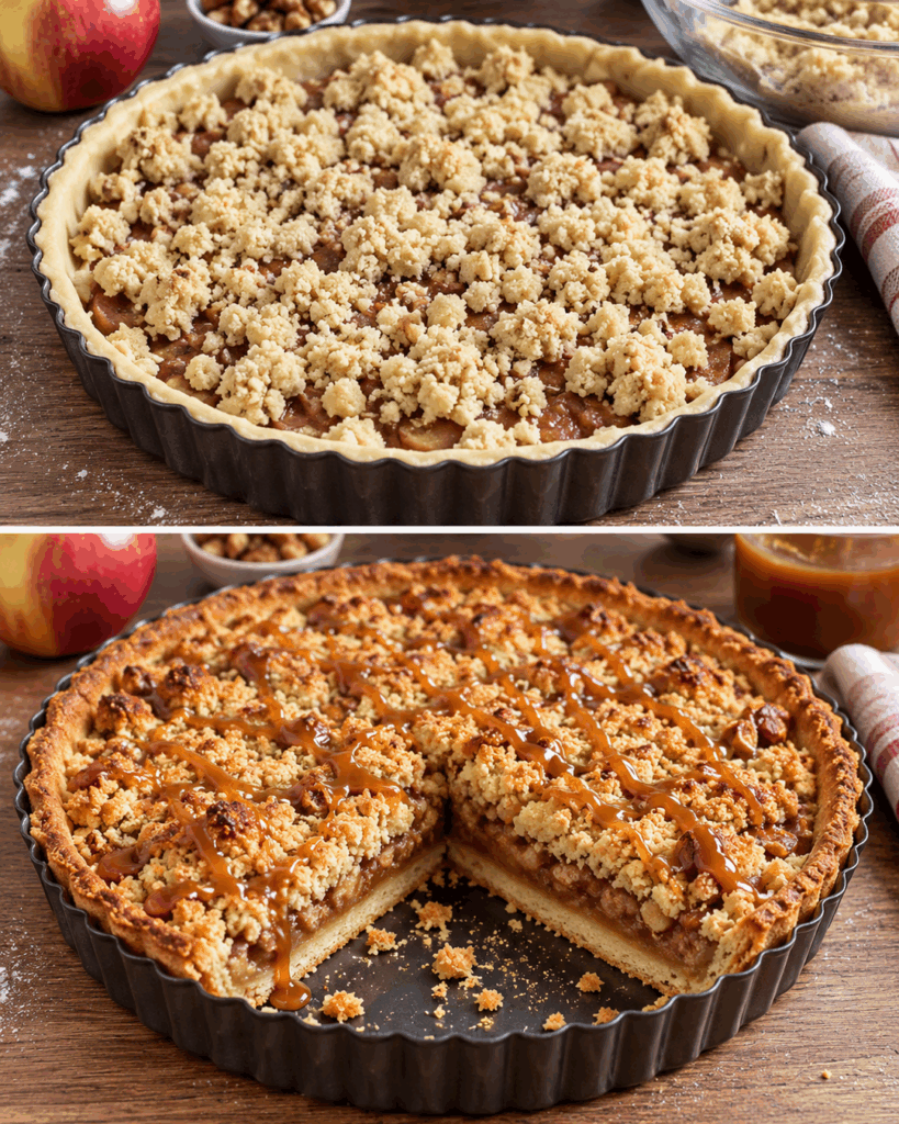 Knuspriger Apfel-Streuselkuchen mit Karamell – dieser Kuchen schmeckt nach purem Kuchenglück