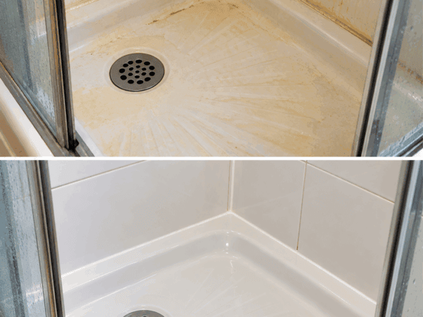 Gelbe Flecken in der Dusche? Mit dieser einfachen Methode wird sie wieder deutlich sauberer