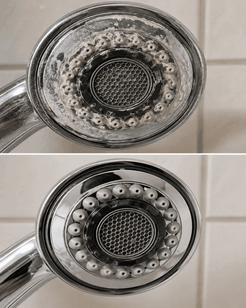 Verkalkter Duschkopf? Mit dieser einfachen Methode werden die Düsen wieder sauber und der Wasserstrahl gleichmäßig