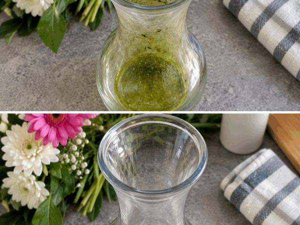 Dieser einfache Trick macht selbst enge Blumenvasen wieder sauber – so verschwindet der grüne Belag am Boden