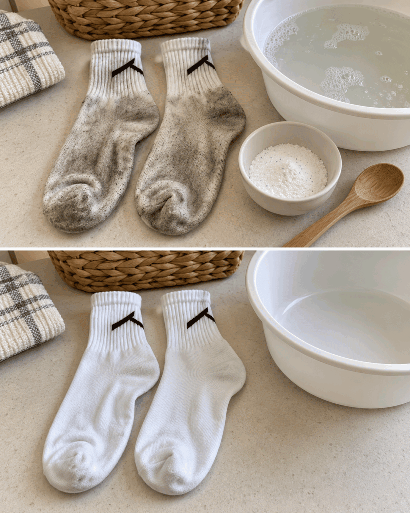 Weiße Socken wieder sauber bekommen: Dieser einfache Einweich-Trick löst selbst hartnäckigen Grauschleier